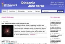 Eine eigens eingerichtete Homepage bietet laufend aktuelle Informationen zum Schwerpunktjahr Diakonie. (Screenshot: epdÖ/S.Janits)