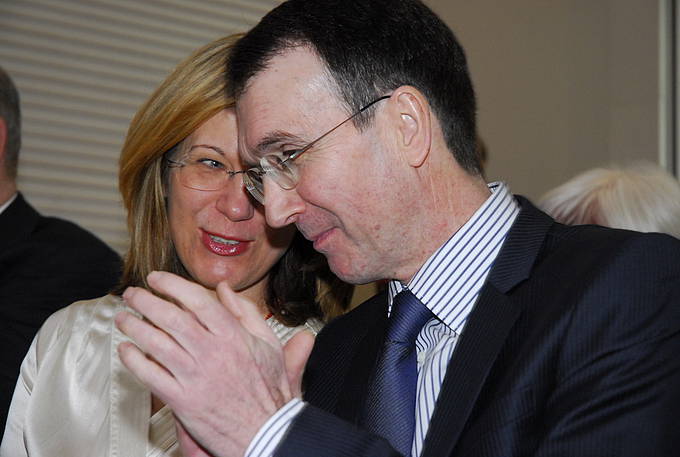 Synodenpräsident Peter Krömer mit seiner Frau Monika Krömer