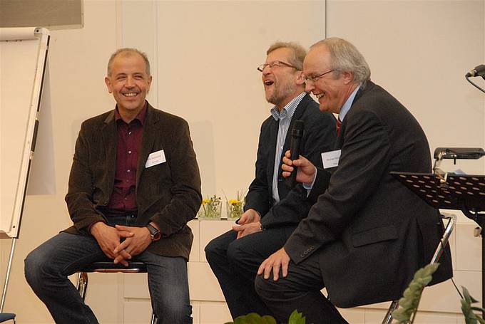 Fritz Neubacher, Michael Herbst und Michael Bünker (v.l.) hielten Vorträge beim diesjährigen Frühjahrskongress des Werks für Evangelisation und Gemeindeaufbau.