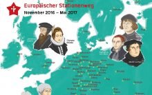 Eine Europakarte gibt Überblick über den europäischen Stationenweg. (Foto: r2017.org)