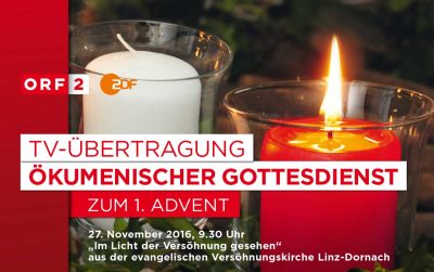 ORF2 und ZDF übertragen am Ersten Adventsonntag den ökumenischen Festgottesdienst aus der evangelischen Versöhnungskirche Linz-Dornach. Foto: epd/Uschmann