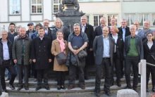25 TeilnehmerInnen trafen sich erstmals in Bregenz zur Vollversammlung der Konferenz der Kirchen am Rhein. (Foto: Albecker)