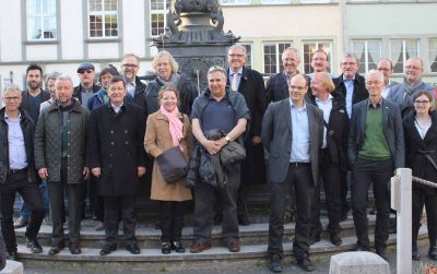 25 TeilnehmerInnen trafen sich erstmals in Bregenz zur Vollversammlung der Konferenz der Kirchen am Rhein. (Foto: Albecker)