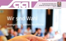 Die März-Ausgabe der SAAT widmet sich den bevorstehenden Gemeindevertretungswahlen. Foto: epd/M.Uschmann