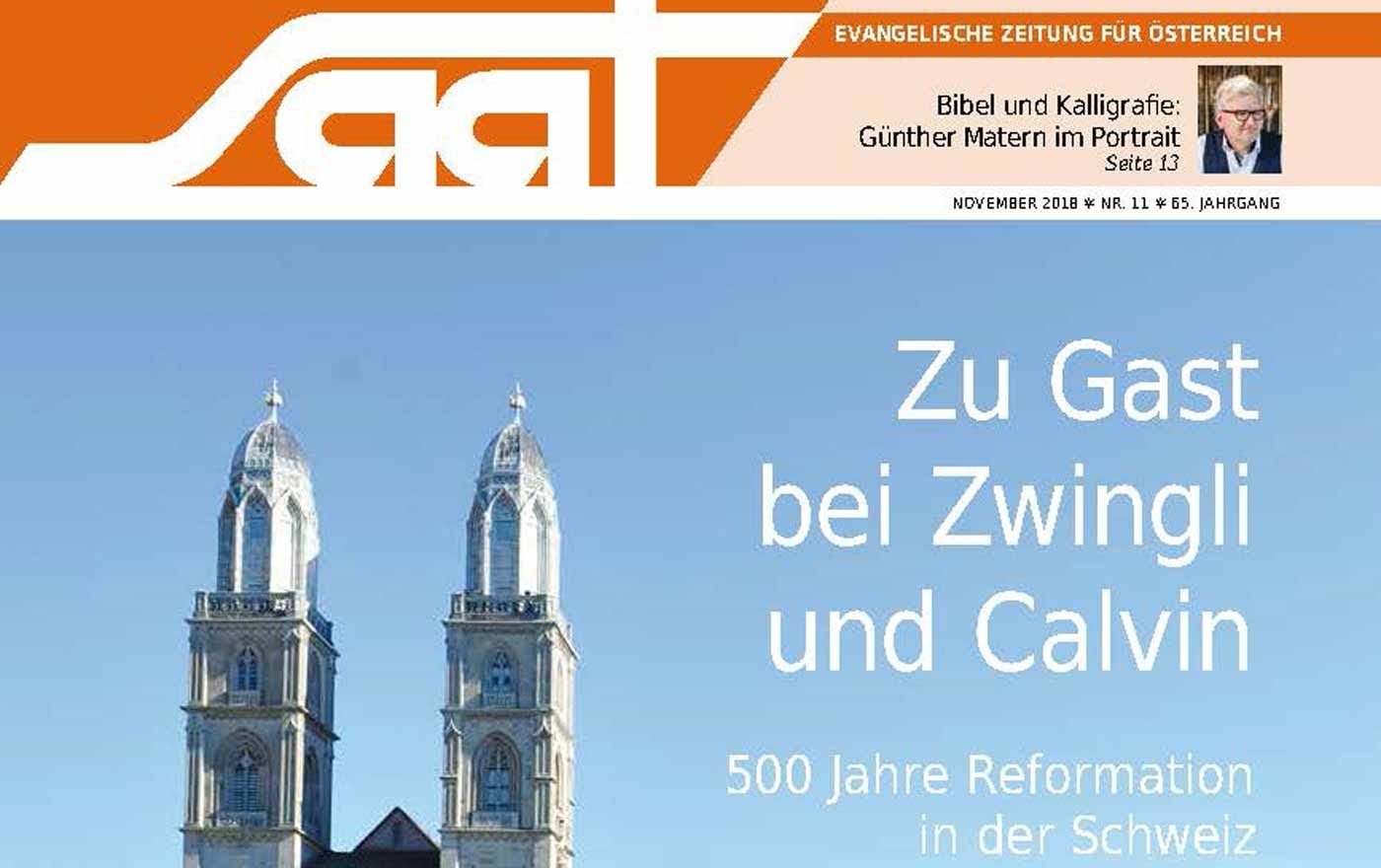 Die neue SAAT führt zu den Wirkungsstätten der Schweizer Reformatoren Zwingli und Calvin. Foto: Cover/epv
