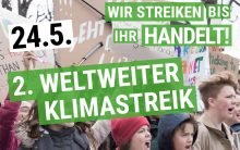 Zwei Tage vor der Europwahl streiken SchülerInnen und zivilgesellschaftliche Initiativen gegen die aus ihrer Sicht verfehlte Klimapolitik europäischer Regierungen. Foto: Fridays for Future