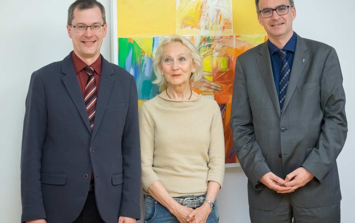 Gesichter der Tiroler Ökumene: Liborius Lumma als Schriftführer des neuen Arbeitskreises, Gordana Nadler als stellvertretende Vorsitzende und Olivier Dantine als Vorsitzender (v.l.)