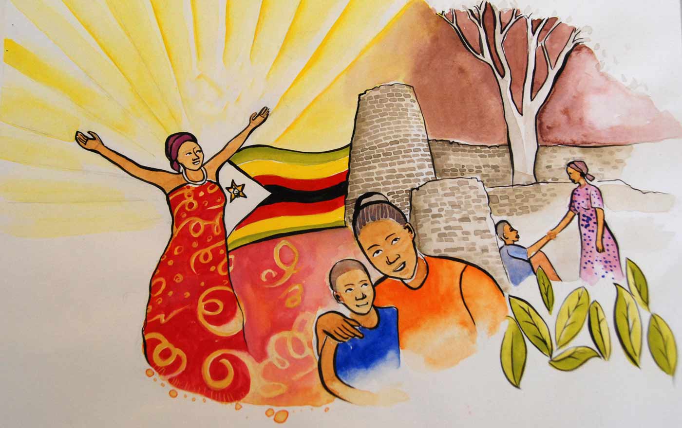 Das Titelbild zum Weltgebetstag gestaltete die Künstlerin Nonhlanhla Mathe aus Simbabwe. Foto: WGT