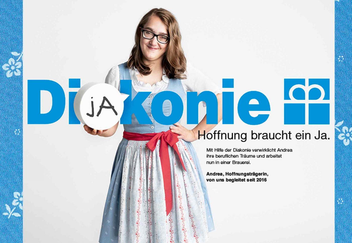 Andrea ist eins der Gesichter der neuen Diakonie-Kampagne. Foto: Diakonie