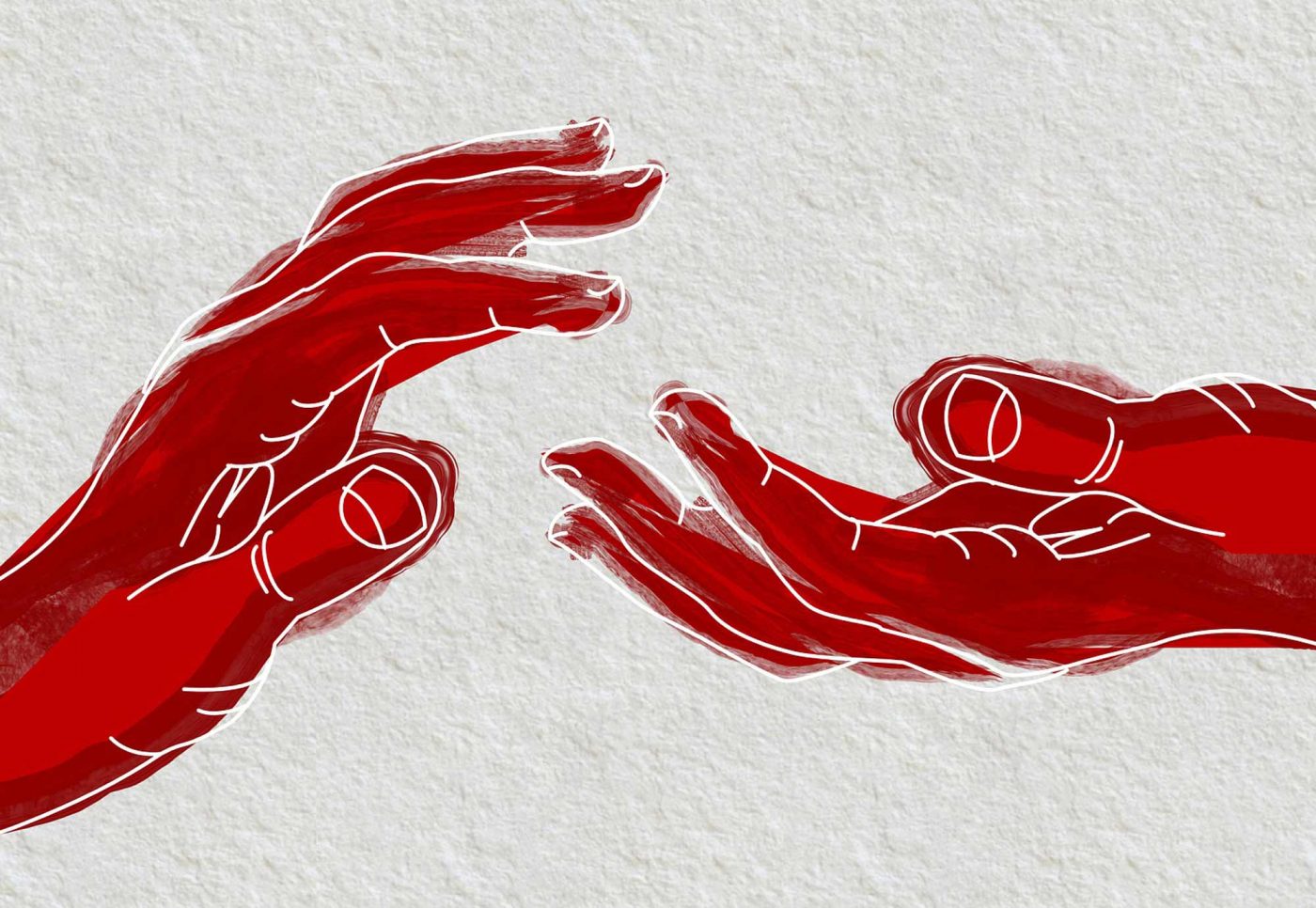 "Die Hand, die Petrus dem Mann reicht, ist ein Bild für die Unterstützung, die dieser braucht, um sein Leben selber in die Hand nehmen zu können." Foto: pixabay