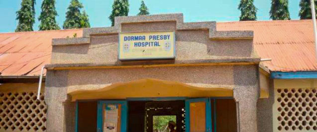 Eingang Spital in Dormaa Ahenkro/ Ghana (Foto: privat)