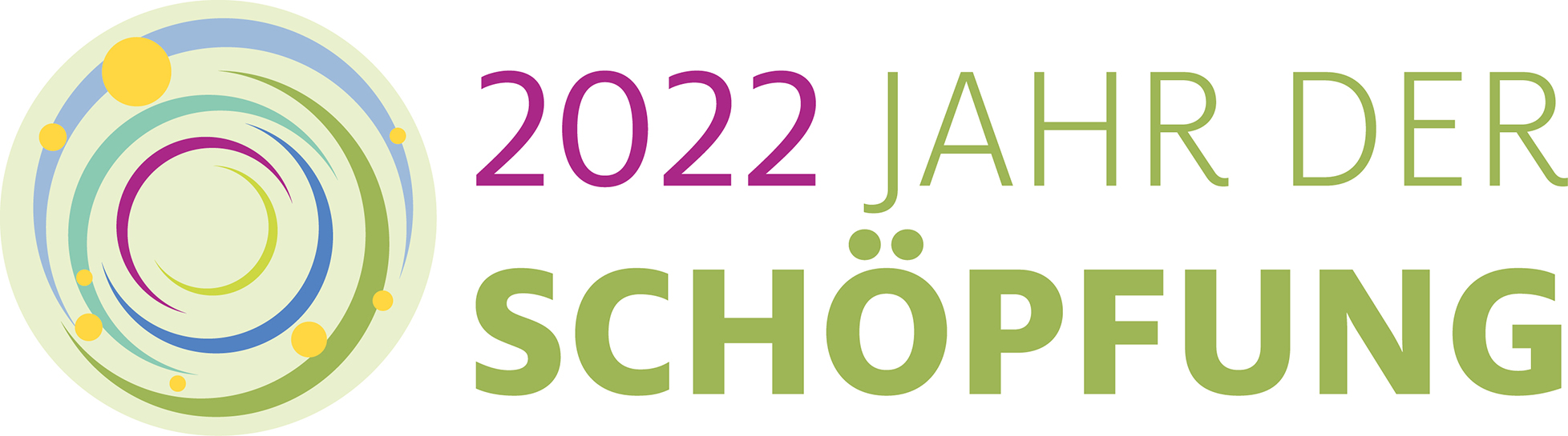 Jahr der Schöpfung 2022 Logo mit Text (Grafik: Hilde Matouschek)