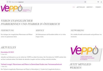 VEPPÖ-Website in neuer Gestalt