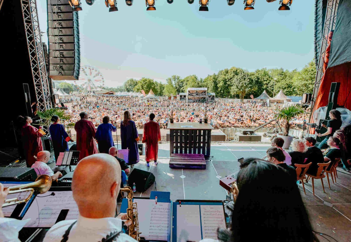 Der Gottesdienst im Rahmen von „Woodstock der Blasmusik“ wird heuer live in TV und Radio übertragen. Hier eine Aufnahme von 2022. (Foto: Julian Quirchmair)