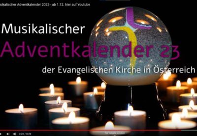 Ensembles aus evangelischen Gemeinden in ganz Österreich gestalten bis 24. Dezember wieder den Musikalischen Adventkalender. (Screenshot: epd)