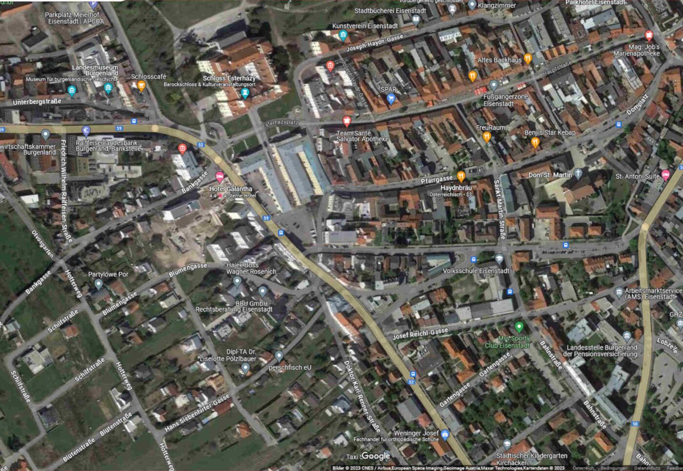 Die diesjährige Wintersynode der Evangelischen Kirche tagt in Eisenstadt. Foto: google-Maps/Screenshot