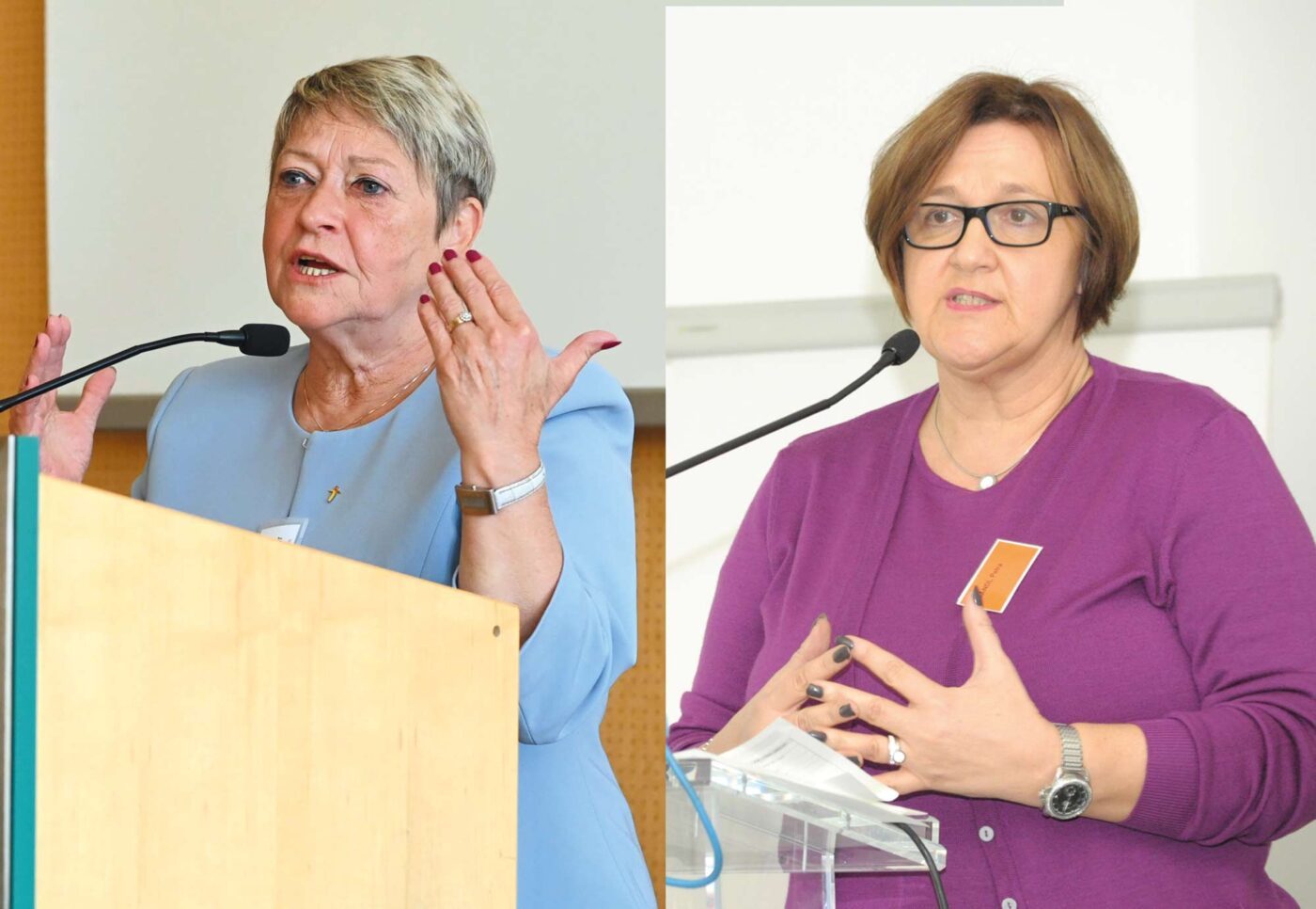 Gisela Malekpour in Niederösterreich (links) sowie Petra Mandl in Wien wurden als Superintendentialkuratorinnen wiedergewählt. (Foto: Malekpour: Uschmann, Mandl: Schomaker)