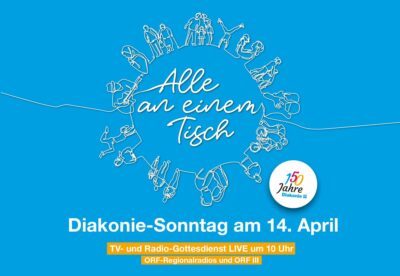 Aus der Stadtpfarrkirche Villach am Stadtpark wird am 14. April der TV- und Radio-Gottesdienst live übertragen. (Grafik: Diakonie)