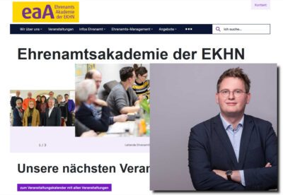 Als Geschäftsführer der Ehrenamtsakademie wird Bernhard Lauxmann (rechts) u.a. für die konzeptionelle Weiterentwicklung des Ehrenamts zuständig sein. (Fotomontage: epd/ M. Bruckner)